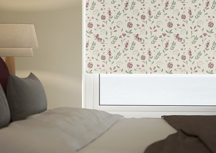 Retro Floral, Orchid Pink - Roller Blind - Image 5